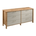 Komoda MENTA 170x81x47 cm dub wotan/šedá