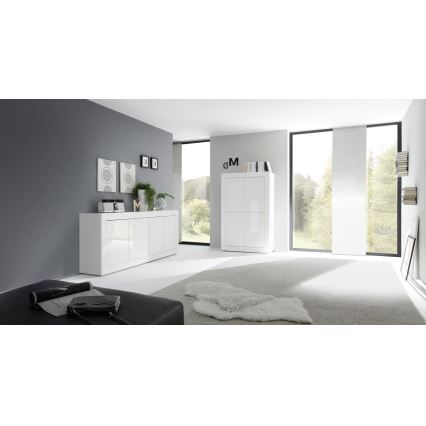 Komoda NERILA 207x86x43 cm bílá