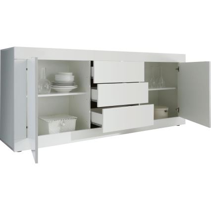 Komoda NERILA 210x86x43 cm bílá