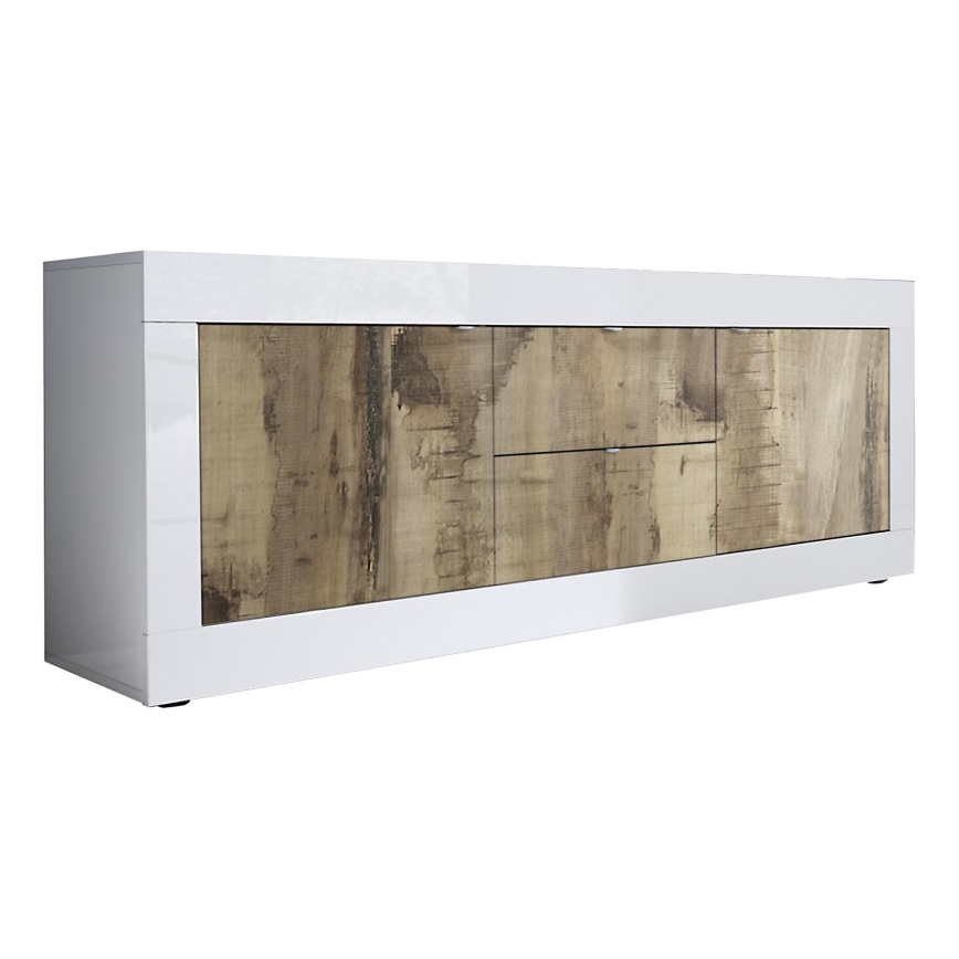 Komoda NERILA bílá/javor