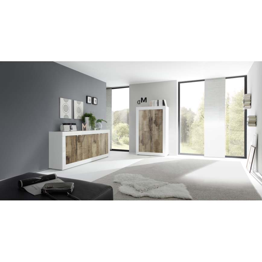 Komoda NERILA bílá/javor