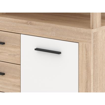 Komoda RUNA 120x97x32 cm dub sonoma/bílá