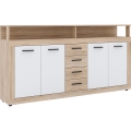 Komoda RUNA 190x96x32 cm dub sonoma/bílá