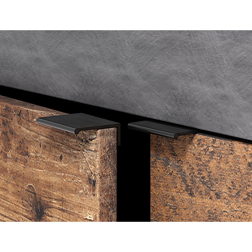 Komoda RUNEA 180x86x42 cm tmavě hnědá/antracit