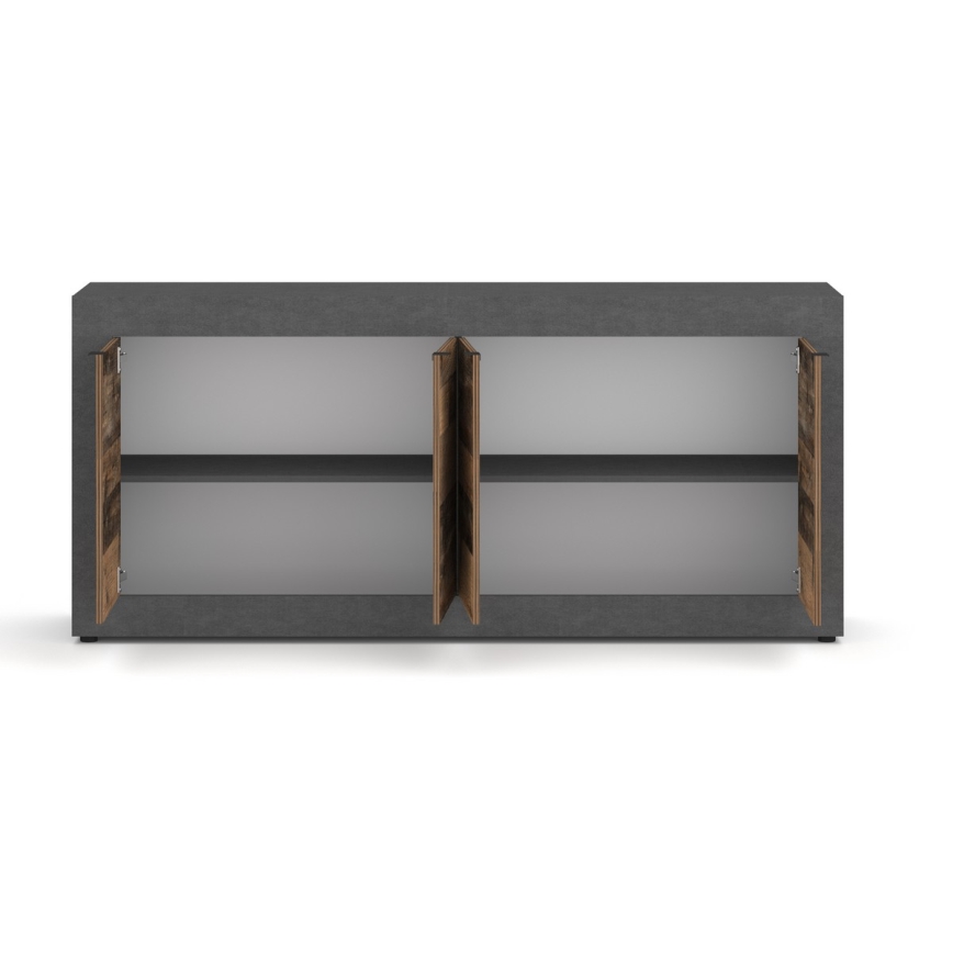 Komoda RUNEA tmavě hnědá/antracit