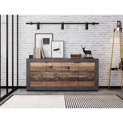 Komoda RUNEA tmavě hnědá/antracit