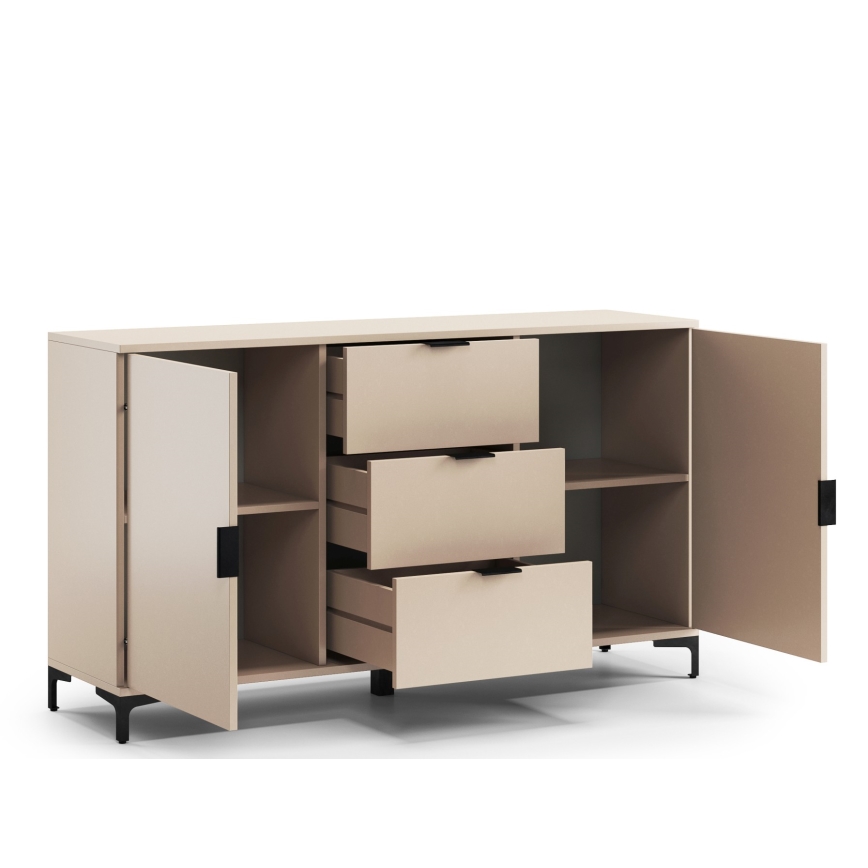 Komoda se zásuvkami a dvířky LORA béžová