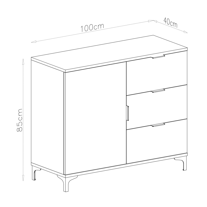 Komoda se zásuvkami LORA béžová