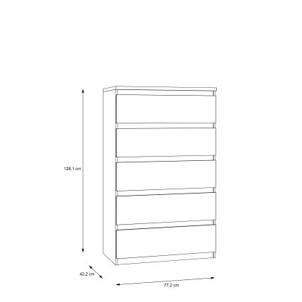 Komoda se zásuvkami MAO dub artisan