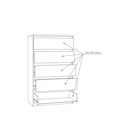 Komoda se zásuvkami MAO dub artisan