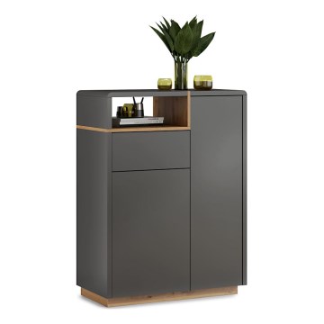 Komoda se zásuvkou FRED 90x120x45 cm antracit/dub artisan