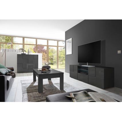 Komoda SERIAN 121x111x43 cm antracit