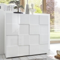 Komoda SERIAN 121x111x43 cm bílá
