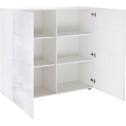 Komoda SERIAN 121x111x43 cm bílá