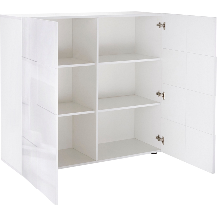 Komoda SERIAN 121x111x43 cm bílá