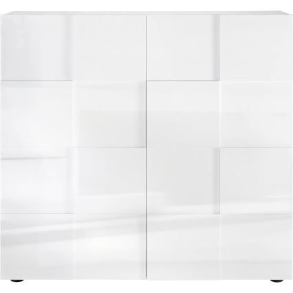 Komoda SERIAN 121x111x43 cm bílá
