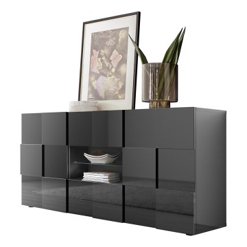 Komoda SERIAN 181x84x43 cm antracit