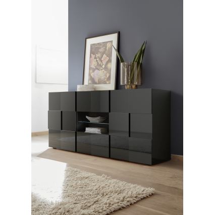 Komoda SERIAN 181x84x43 cm antracit