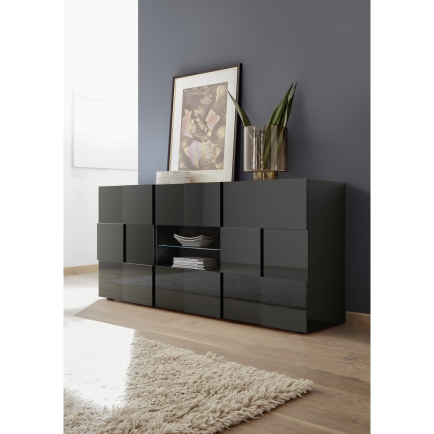 Komoda SERIAN 181x84x43 cm antracit
