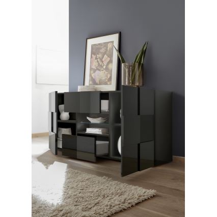 Komoda SERIAN 181x84x43 cm antracit