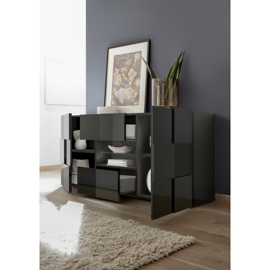 Komoda SERIAN 181x84x43 cm antracit