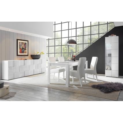 Komoda SERIAN 60x187x43 cm bílá