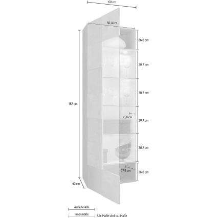 Komoda SERIAN šedá beton