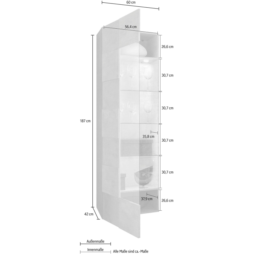 Komoda SERIAN šedá beton