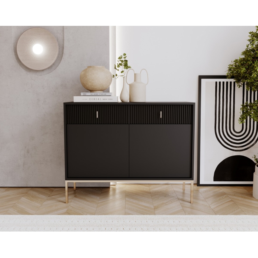 Komoda SUE 104x83x39 cm černá