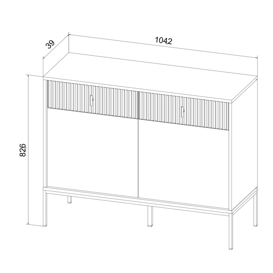 Komoda SUE 104x83x39 cm černá