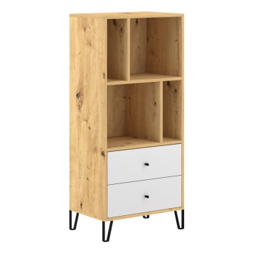 Komoda SULA 64x135x40 cm dub artisan/bílá