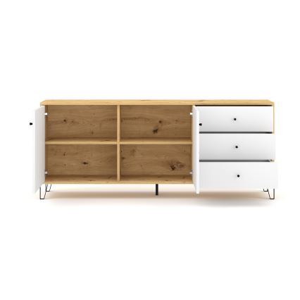 Komoda SULA dub artisan/bílá