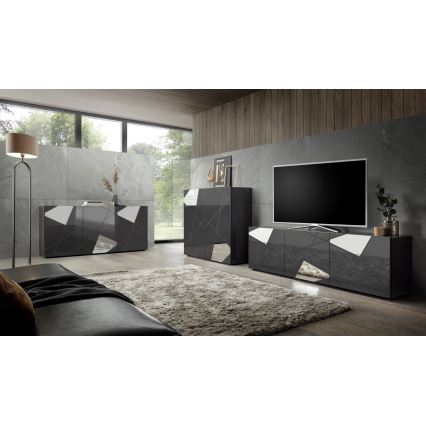 Komoda TAVRI 121x111x42 cm antracit