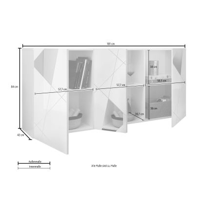 Komoda TAVRI 181x84x42 cm dub sonoma