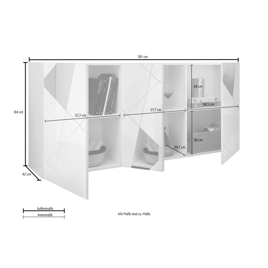 Komoda TAVRI 181x84x42 cm dub sonoma