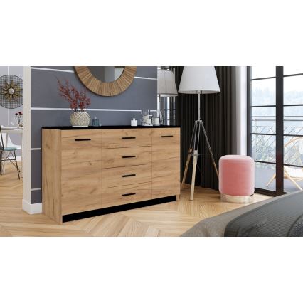 Komoda TAYLER dub craft/černá
