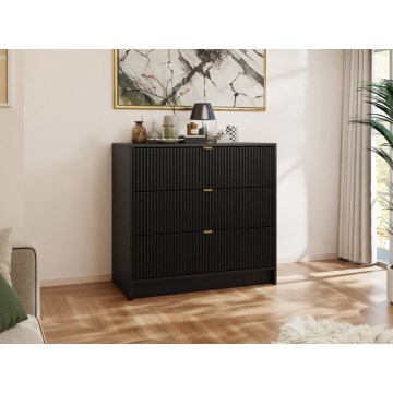 Komoda TIRENO 75x80 cm černá
