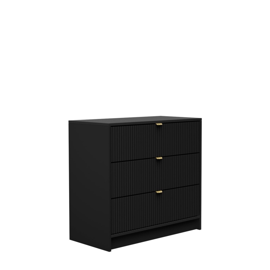 Komoda TIRENO 80x75x40 cm černá