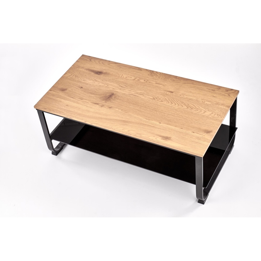 Konferenční stolek 105x55 cm černá/béžová