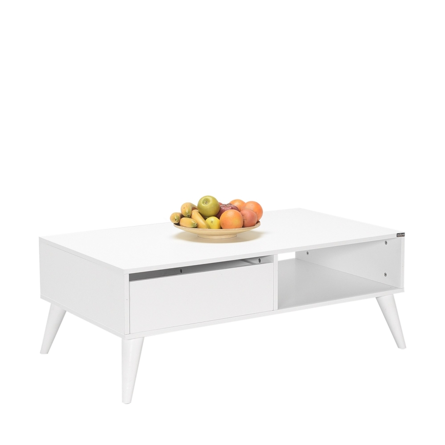 Konferenční stolek 110x65 cm bílá