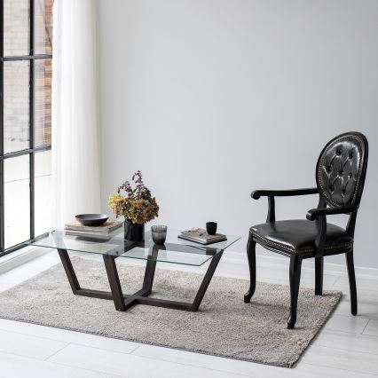 Konferenční stolek AMALFI 105x65 cm borovice/čirá