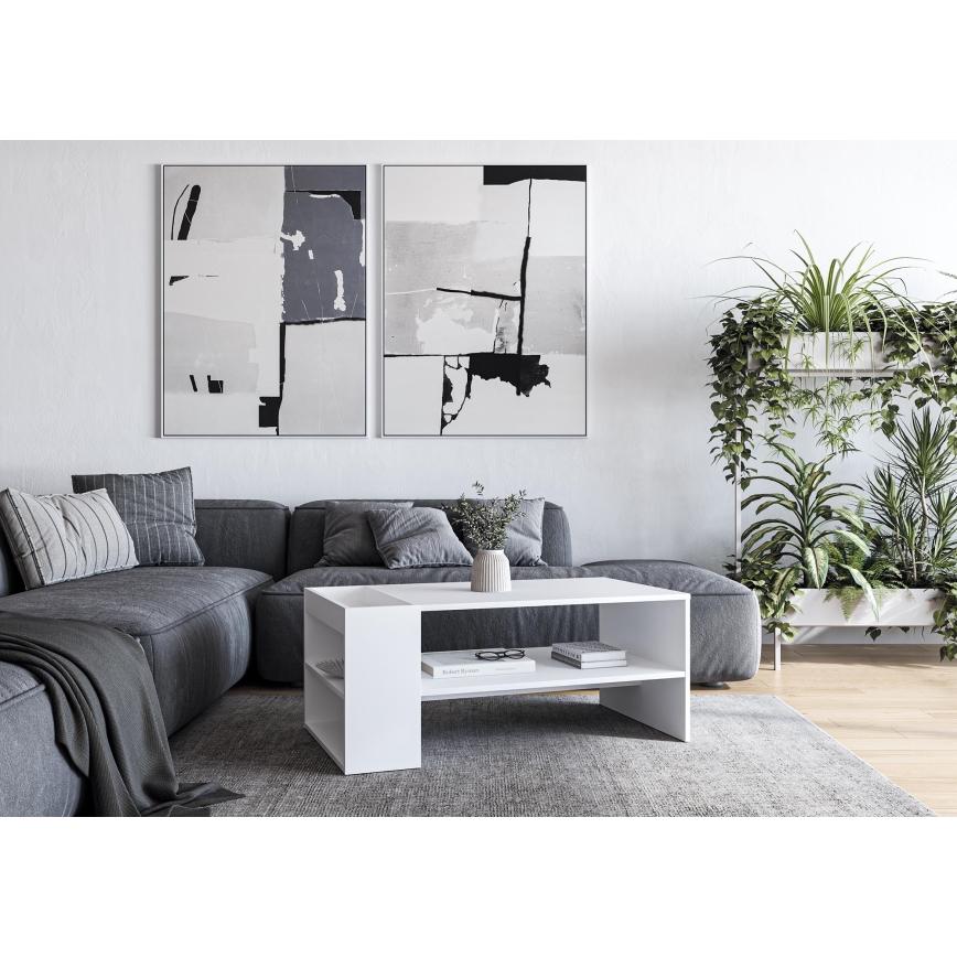 Konferenční stolek BELA 100x42 cm bílá