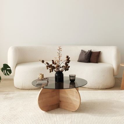 Konferenční stolek BUBBLE 75 cm hnědá/černá