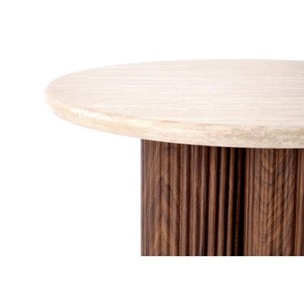 Konferenční stolek CALDO pr. 50 cm hnědá/béžová