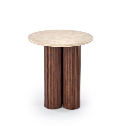 Konferenční stolek CALDO pr. 50 cm hnědá/béžová