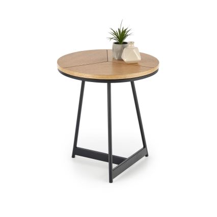 Konferenční stolek CARIDA 45 cm černá/dřevo