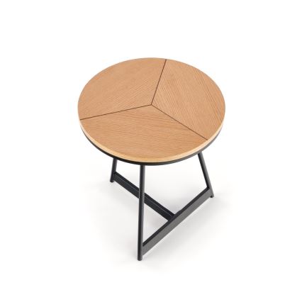 Konferenční stolek CARIDA 45 cm černá/dřevo