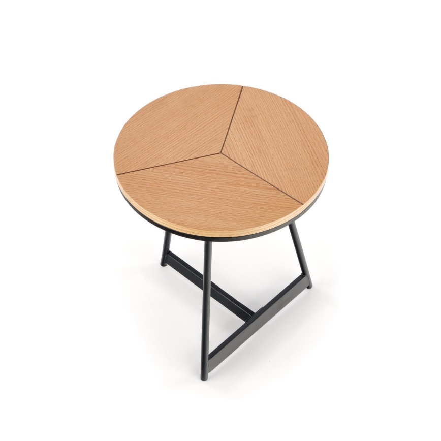 Konferenční stolek CARIDA 45 cm černá/dřevo