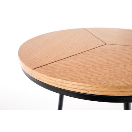 Konferenční stolek CARIDA 45 cm černá/dřevo