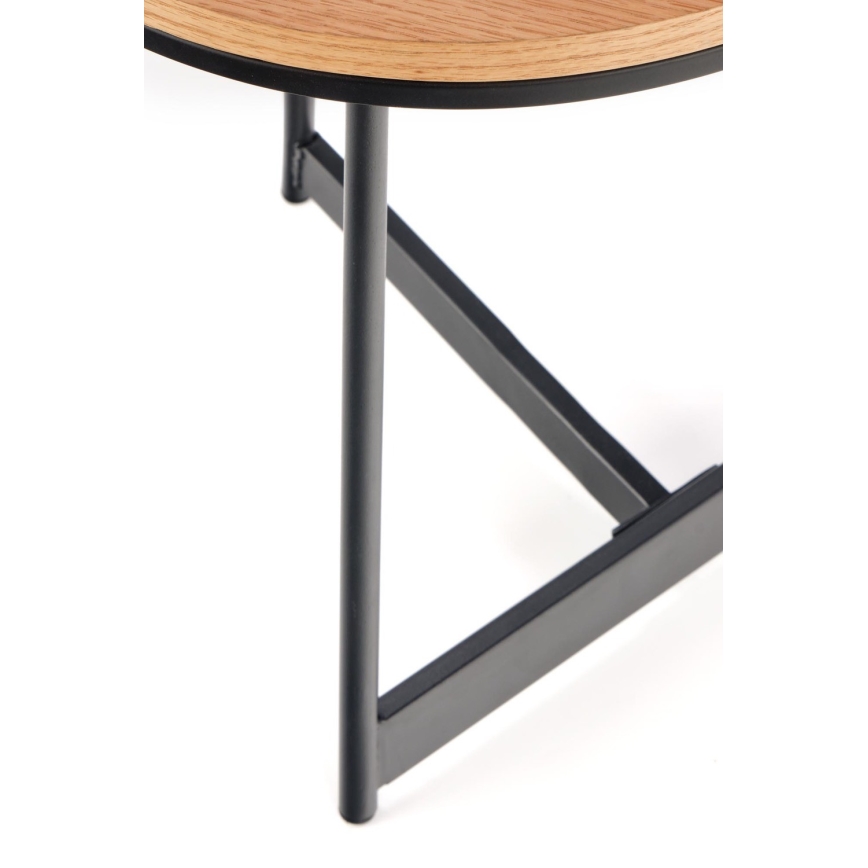 Konferenční stolek CARIDA 45 cm černá/dřevo